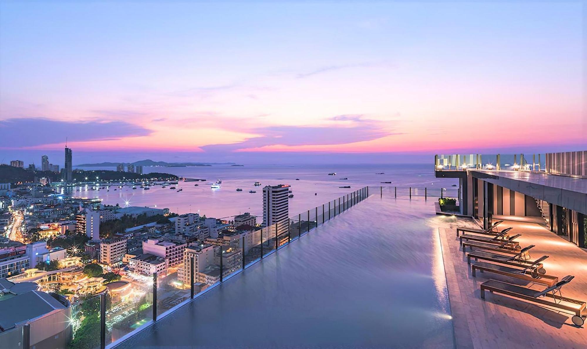 Central Pattaya - Sea View Large Balcony Condo With Infinity Pool Exteriör bild